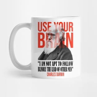 Use your brain - Charles Darwin Mug